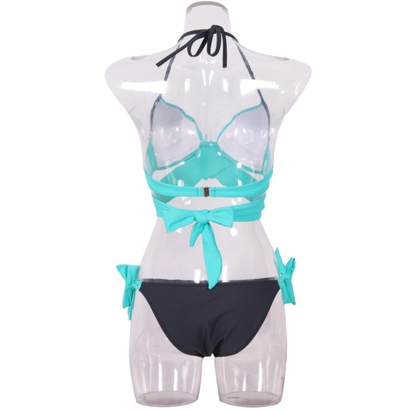NEW! Two Piece Swim Suit Push Up Criss Cross - Picture 4 of 8